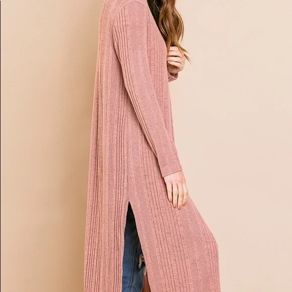 Umgee sweater duster dusty pink - Picture 2 of 4
